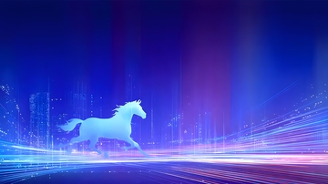数字风格白马科技背景设计