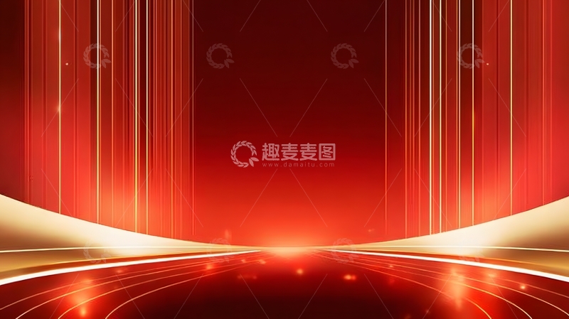 高清大图下载【趣麦麦图】红色科技感背景图