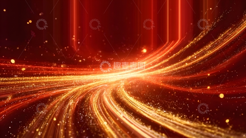 高清大图下载【趣麦麦图】红光炫目粒子特效背景