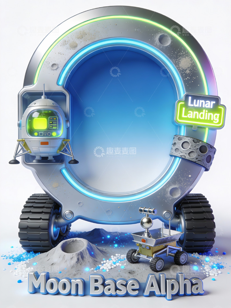 高清大图下载【趣麦麦图】深空信号里的探测器相框