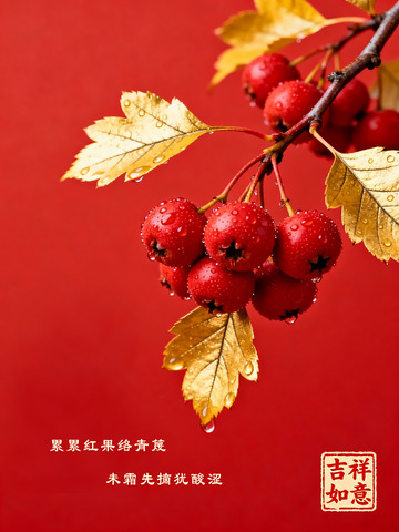 秋意浓山楂红