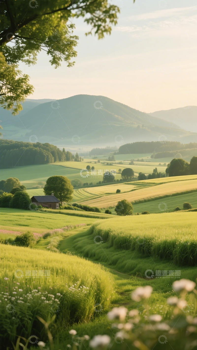 高清大图下载【趣麦麦图】田园风光山水风景画