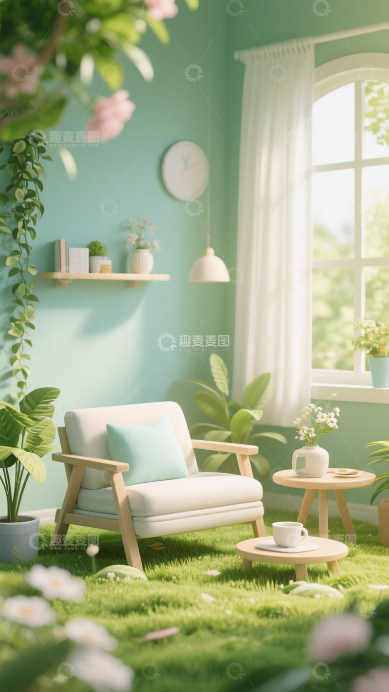 高清大图下载【趣麦麦图】清新田园风室内装饰设计图