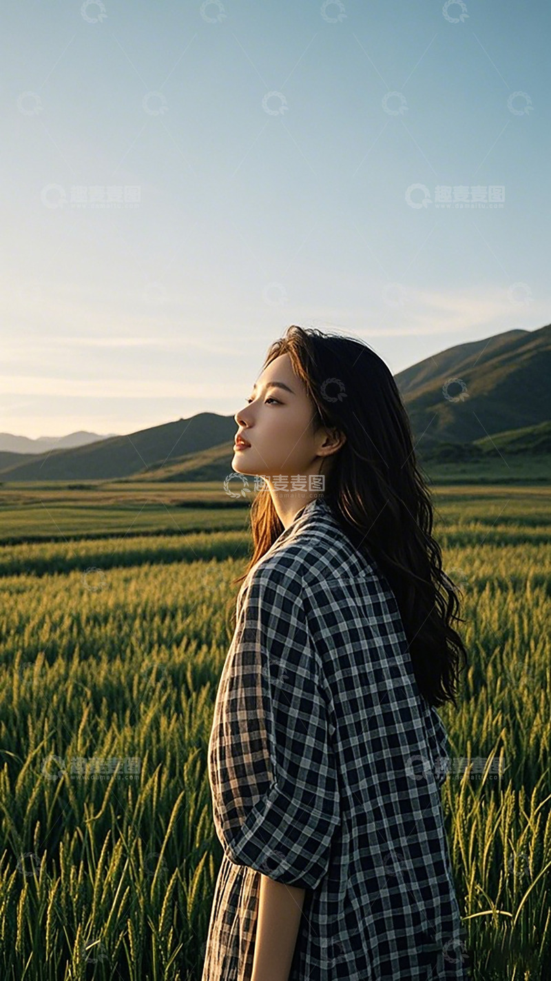 高清大图下载【趣麦麦图】田园风女性风景摄影图片