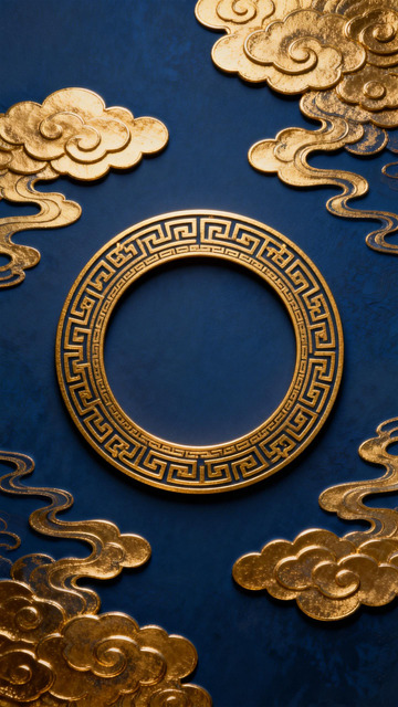 古典花纹祥云装饰图案