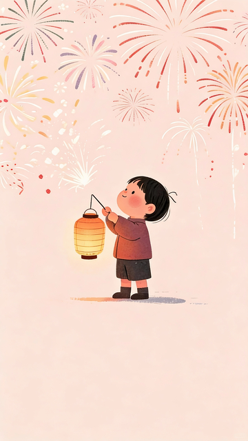 提灯笼的小朋友1