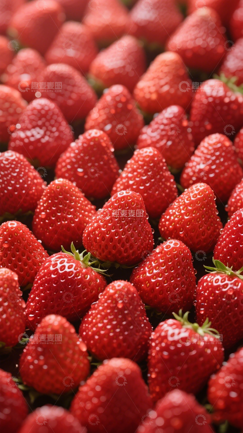 高清大图下载【趣麦麦图】鲜艳草莓特写摄影图片