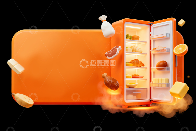 源文件下载【趣麦麦图】横条冰箱异型卡片1