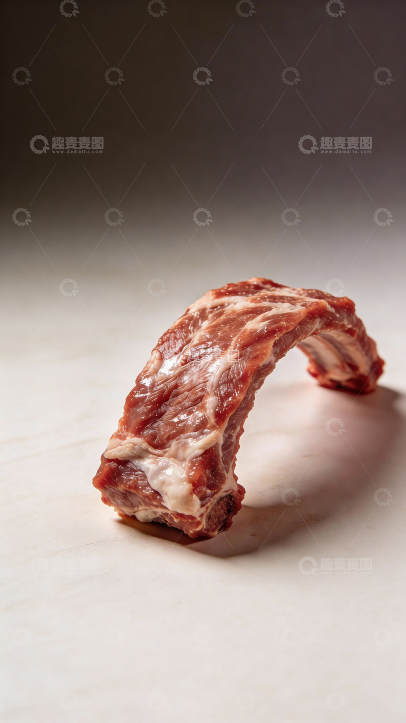 源文件下载【趣麦麦图】新鲜肋排特写1