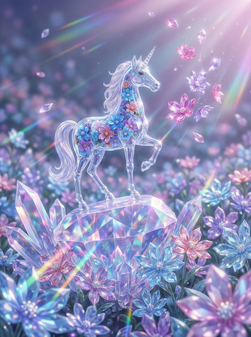 梦幻独角兽水晶花园