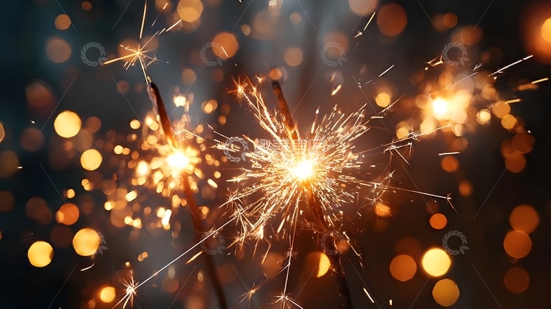 高清大图下载【趣麦麦图】璀璨烟火庆祝场景