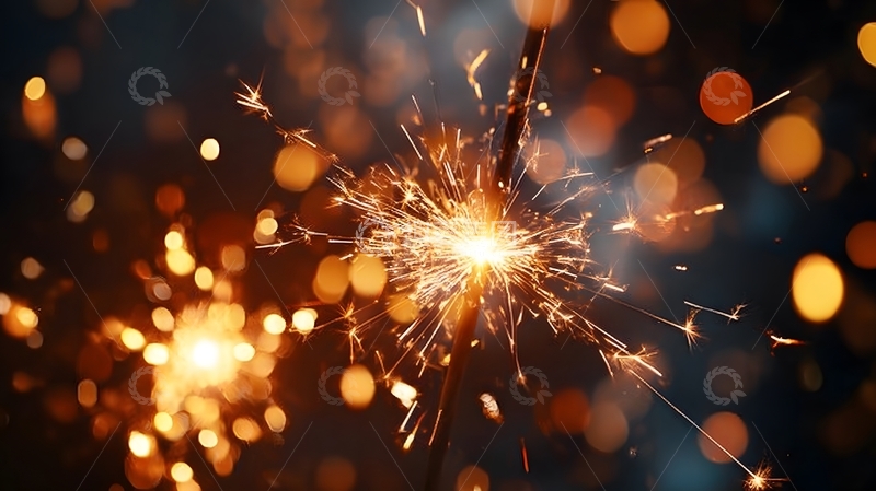 高清大图下载【趣麦麦图】璀璨烟火欢庆场景