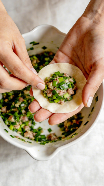 韭菜馅的饺子