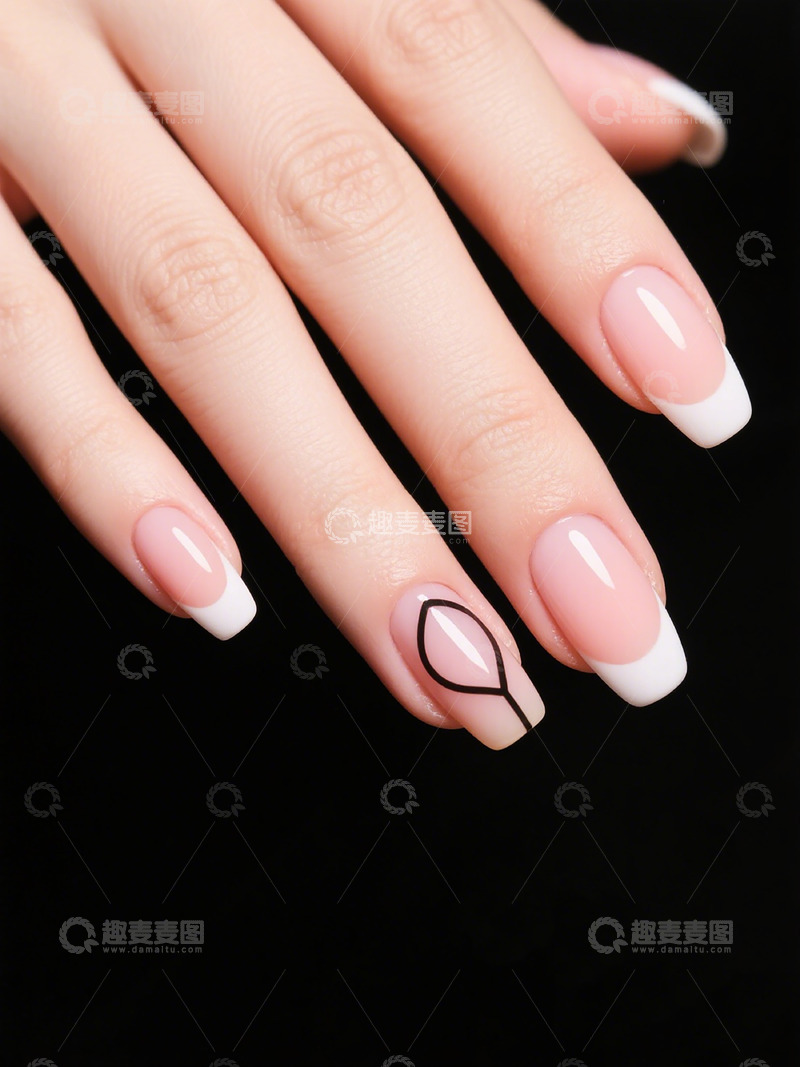 高清大图下载【趣麦麦图】简约法式美甲艺术