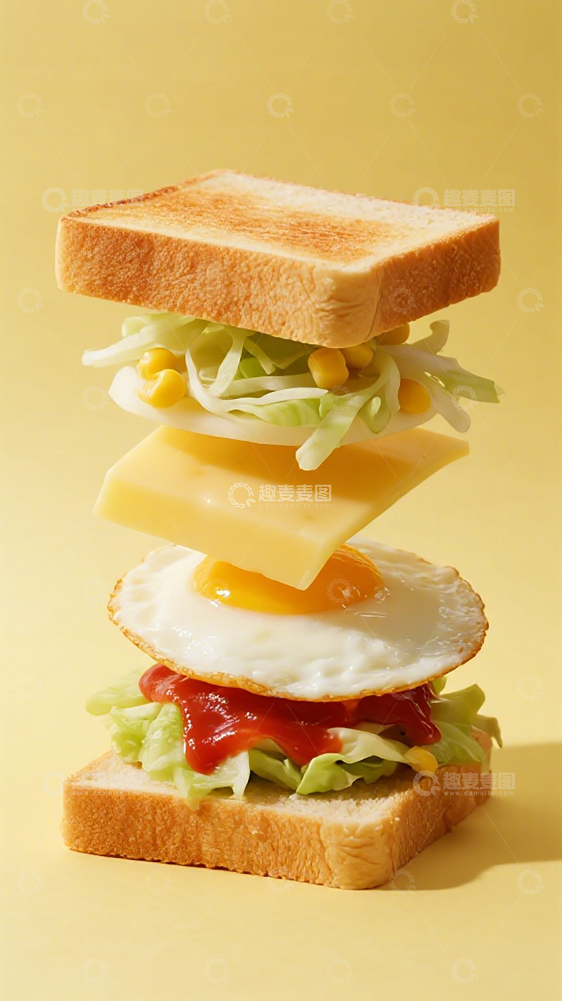 高清大图下载【趣麦麦图】三明治美食摄影