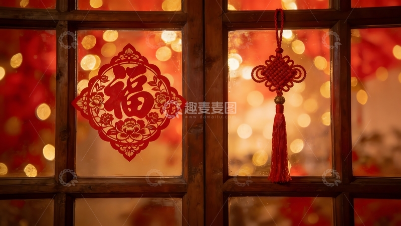 高清大图下载【趣麦麦图】春节窗花喜庆装饰