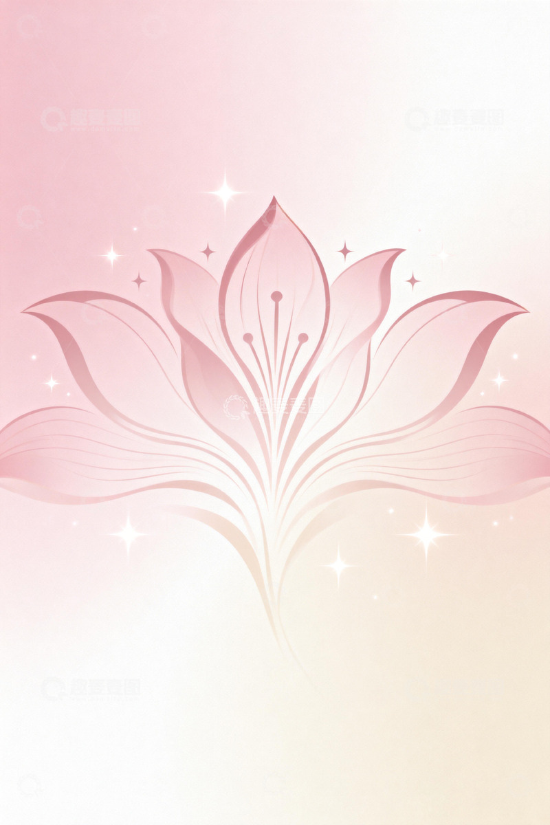 高清大图下载【趣麦麦图】梦幻花卉艺术插画素材