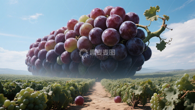 高清大图下载【趣麦麦图】奇幻葡萄园风光图片