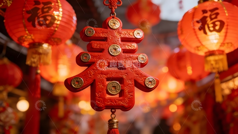 高清大图下载【趣麦麦图】春节红灯笼喜庆装饰素材