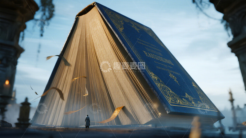 高清大图下载【趣麦麦图】奇幻巨型书本场景