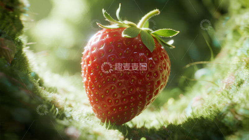 高清大图下载【趣麦麦图】鲜艳草莓自然风光特写摄影