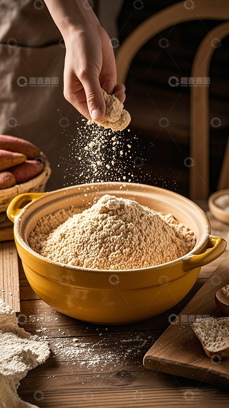 高清大图下载【趣麦麦图】烘焙场景面粉撒落摄影