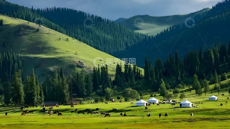 高清大图下载【趣麦麦图】草原牧歌风光摄影图片