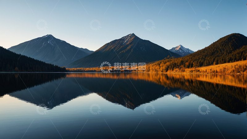 高清大图下载【趣麦麦图】山水湖泊自然风光全景