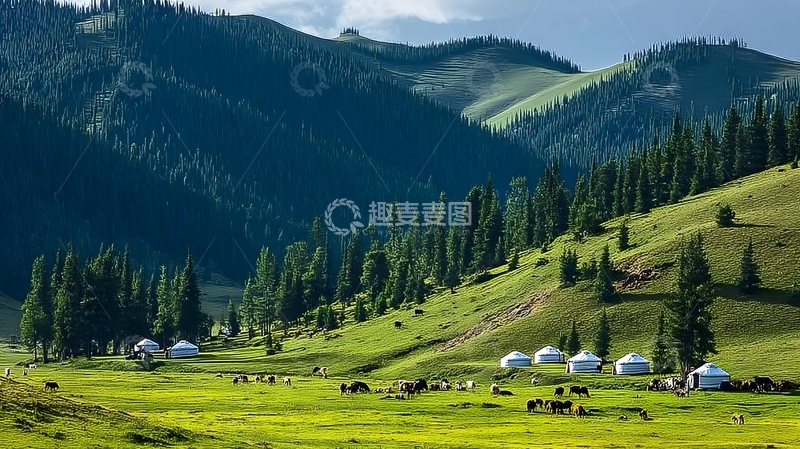 高清大图下载【趣麦麦图】草原牧场景色自然风光摄影