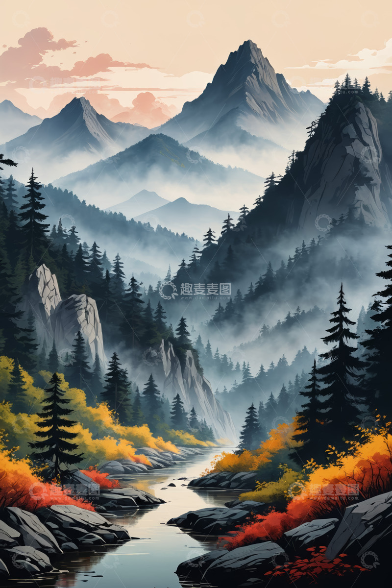 高清大图下载【趣麦麦图】山林间的自然风光