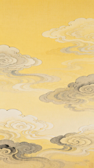 东方云彩水墨画