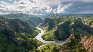 山谷河流风光摄影