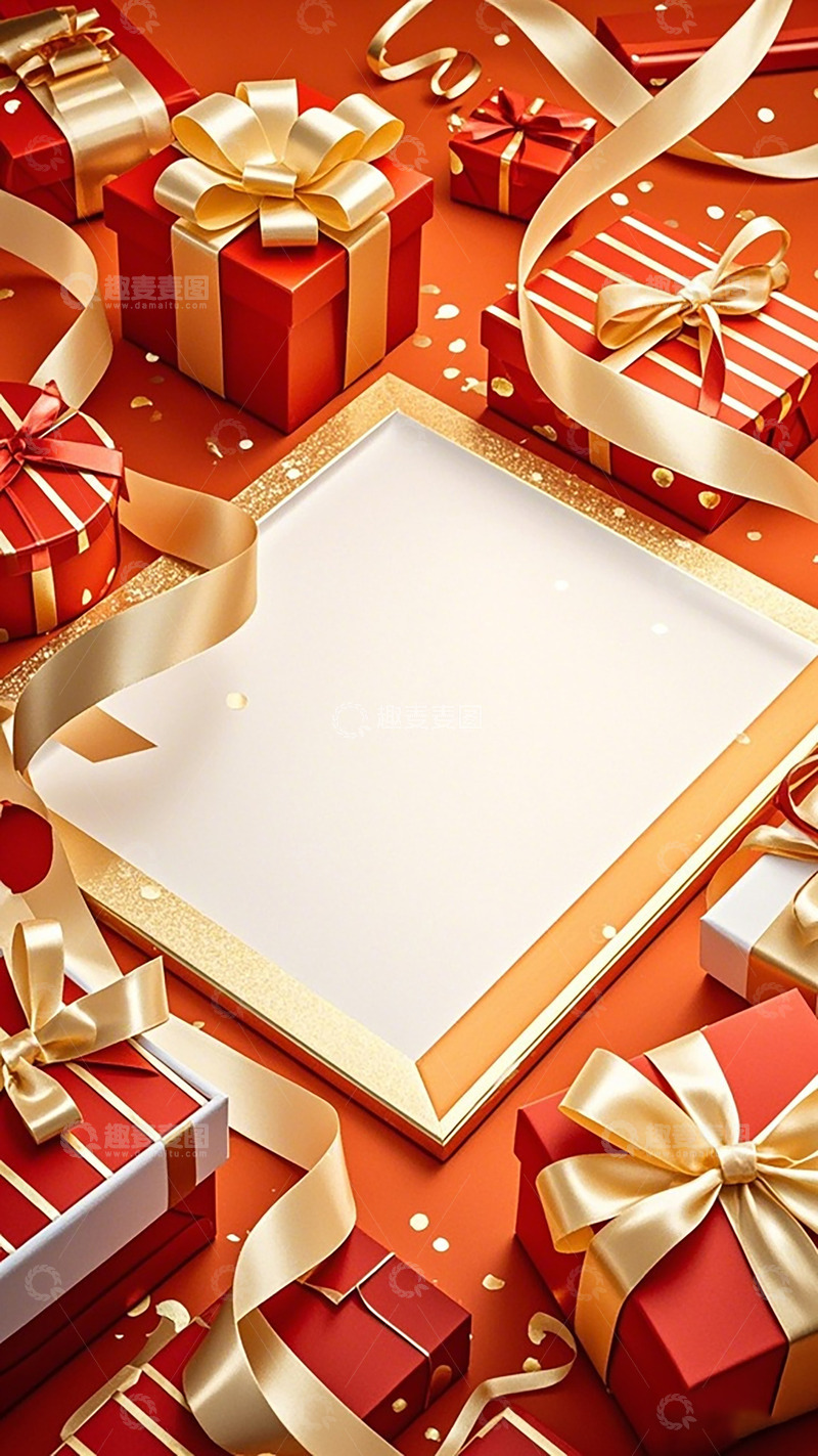 高清大图下载【趣麦麦图】节日庆典礼盒装饰素材