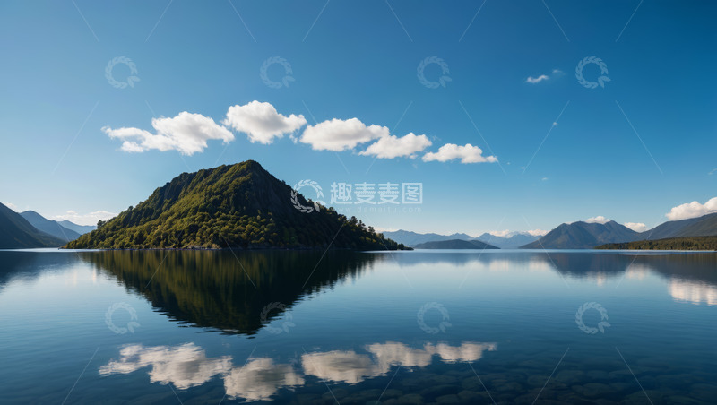 高清大图下载【趣麦麦图】湖心小岛自然风光