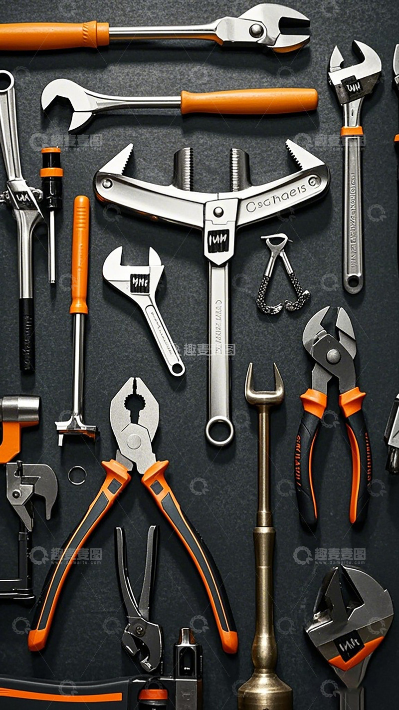 高清大图下载【趣麦麦图】工具大全专业五金配件展示