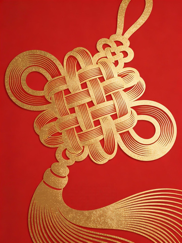 新春喜庆中国结背景