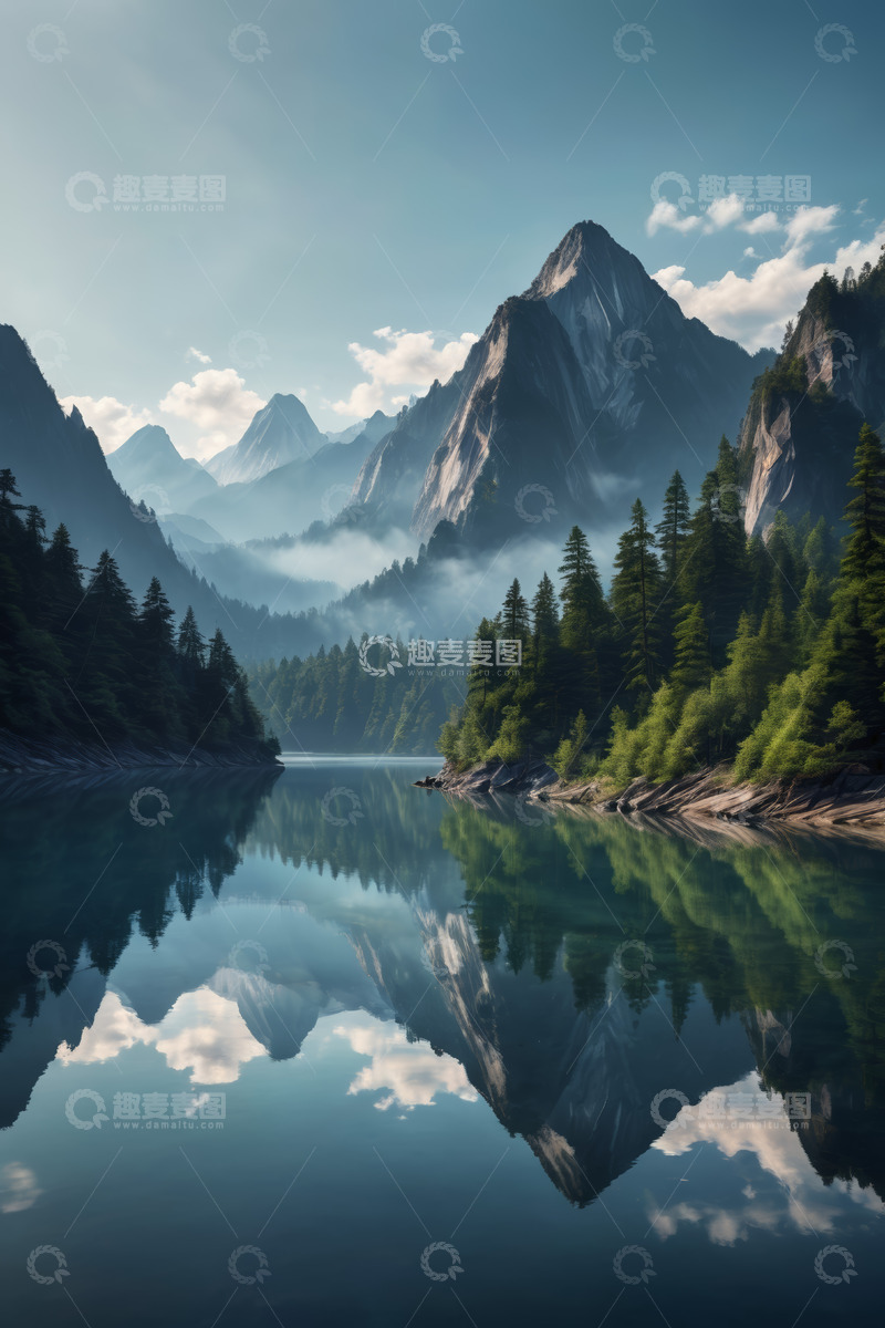高清大图下载【趣麦麦图】山水森林湖泊自然风光