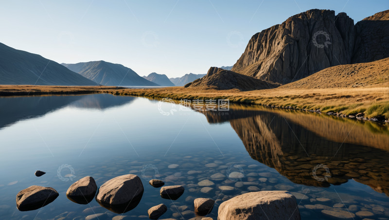 高清大图下载【趣麦麦图】山水相依的自然风景