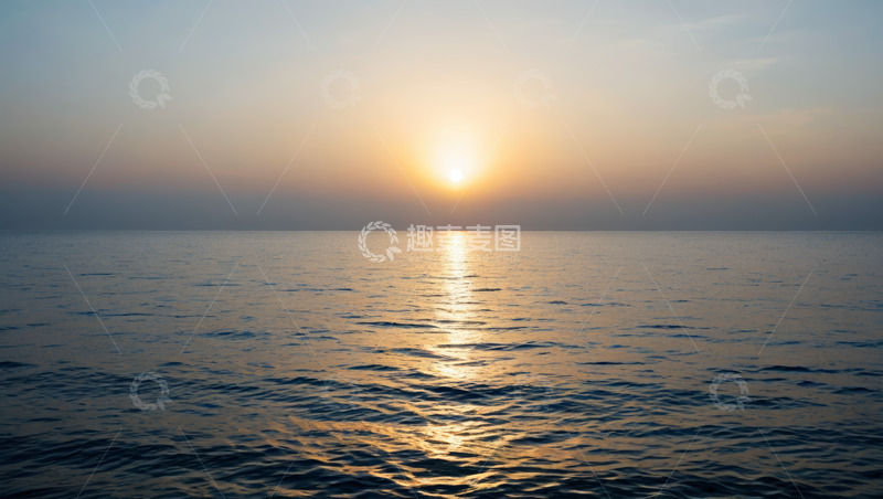 高清大图下载【趣麦麦图】海上日出自然风光