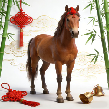 新春马匹祝福图片