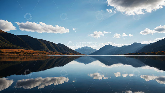 山水湖泊自然风景