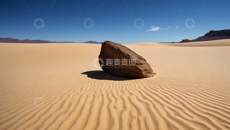 高清大图下载【趣麦麦图】沙漠中孤立的岩石景观