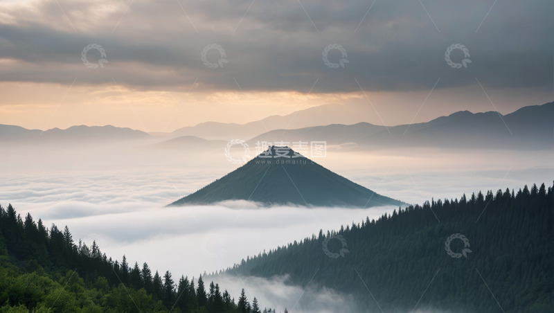 高清大图下载【趣麦麦图】山林云海景观
