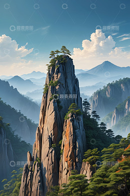 中国山峰自然风光