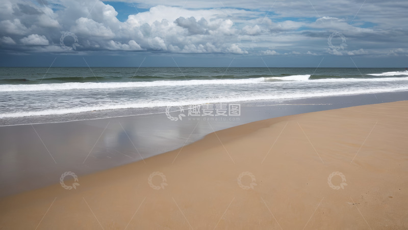 高清大图下载【趣麦麦图】海滩海浪与天空自然景观