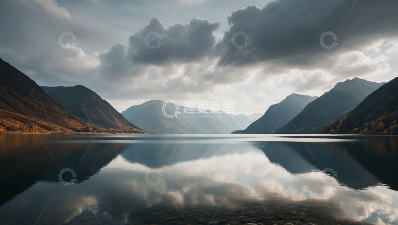 高清大图下载【趣麦麦图】山水湖泊自然风光全景