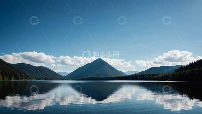 高清大图下载【趣麦麦图】湖光山色自然风光全景