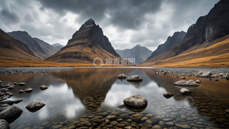 高清大图下载【趣麦麦图】山间湖泊自然风光