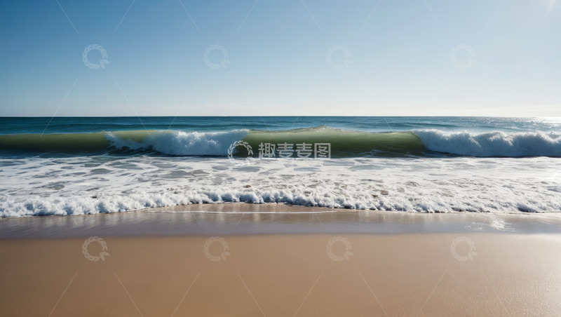 高清大图下载【趣麦麦图】海滩海浪自然景观