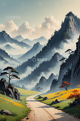 山间公路自然风光